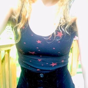 Hot goth summer star no sleeved top, petite